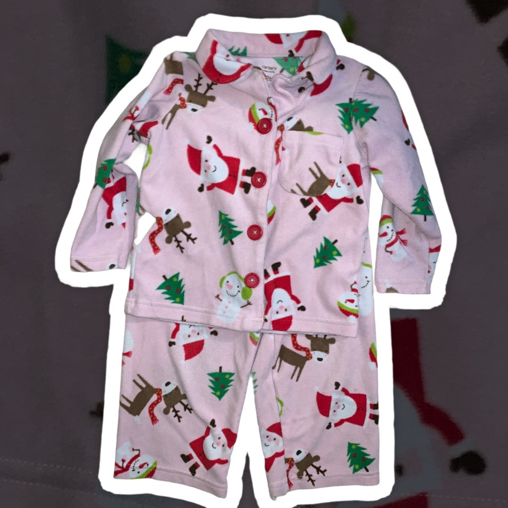 Carter’s Christmas pajama 2t 2 piece cozy & thick